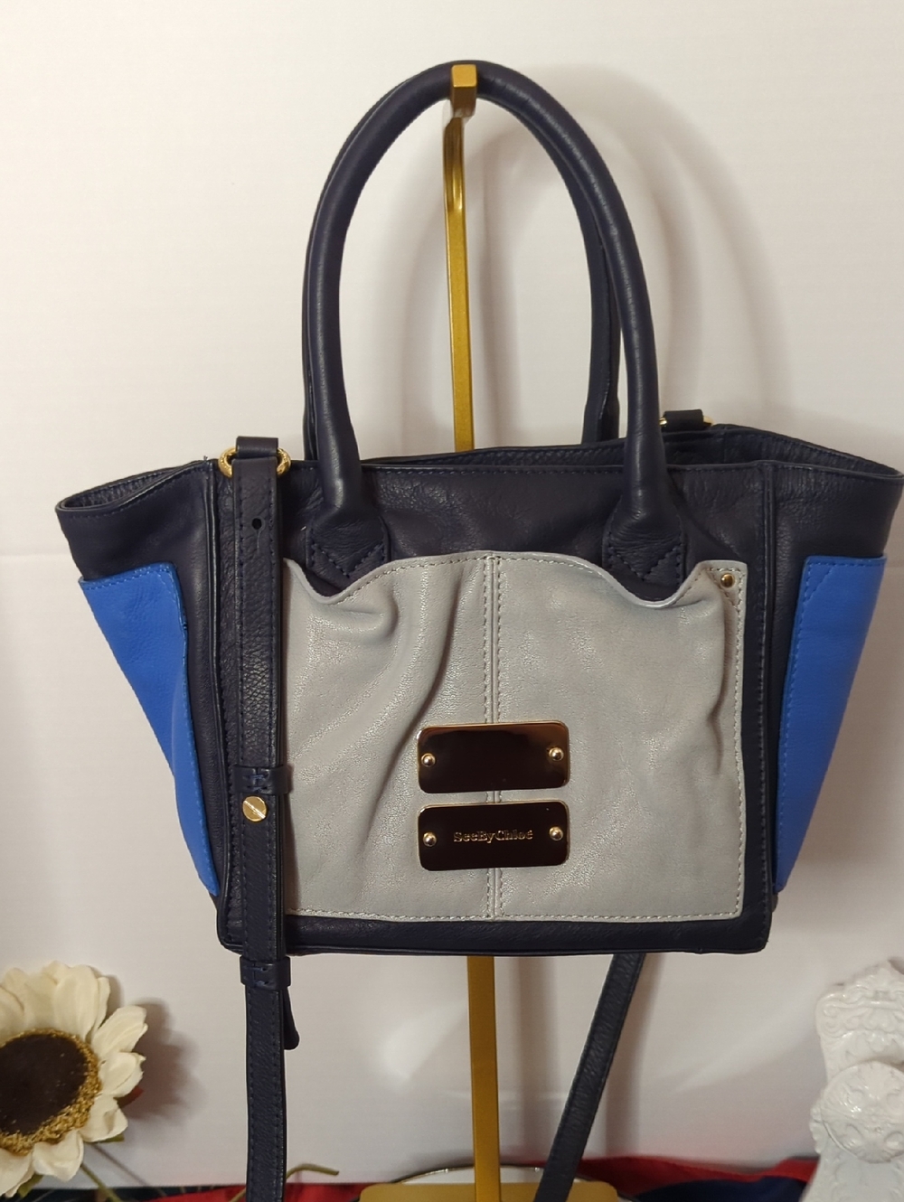 See by Chloé Nellie Colorblock Leather Satchel With